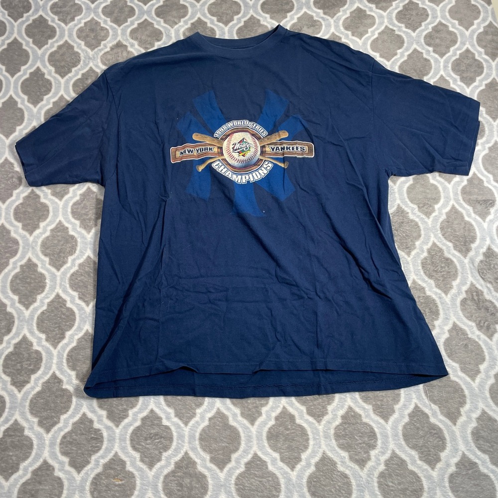 Starter T-Shirt Mens XL Blue 1998 World Series Champions NY Yankees Roster
